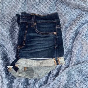dark jean shorts